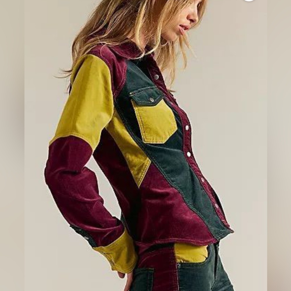 Z201. $198! FP We The Free On Your Side Patched Cord Button Down Jacket New